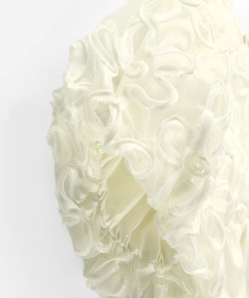 BRANSHES（ブランシェス）の「【プチレディ】フラワーチュールブラウス（シャツ/ブラウス・キッズ・ブラック/ライトグリーン/アイボリー・100/110/120/130/140/150/90）」の6枚目の写真