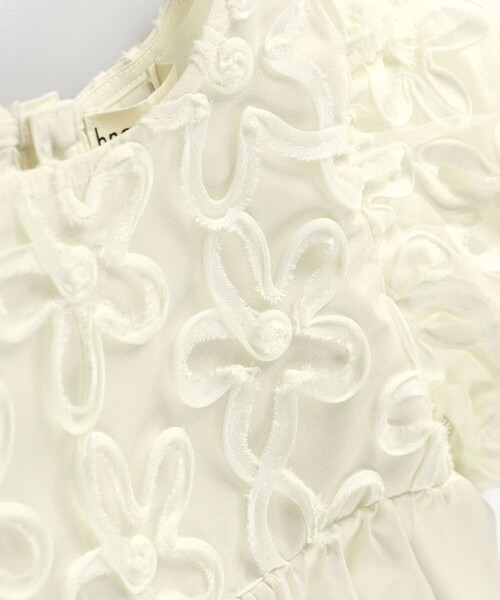BRANSHES（ブランシェス）の「【プチレディ】フラワーチュールブラウス（シャツ/ブラウス・キッズ・ブラック/ライトグリーン/アイボリー・100/110/120/130/140/150/90）」の5枚目の写真