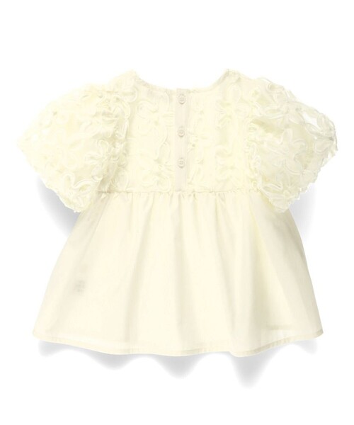 BRANSHES（ブランシェス）の「【プチレディ】フラワーチュールブラウス（シャツ/ブラウス・キッズ・ブラック/ライトグリーン/アイボリー・100/110/120/130/140/150/90）」の13枚目の写真