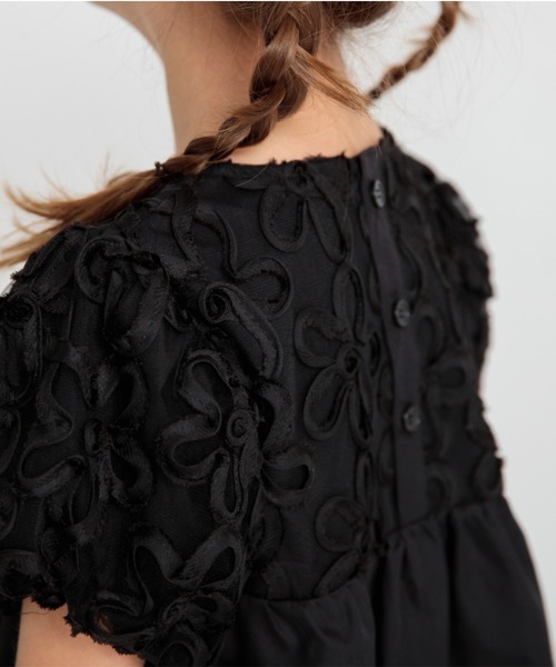 BRANSHES（ブランシェス）の「【プチレディ】フラワーチュールブラウス（シャツ/ブラウス・キッズ・ブラック/ライトグリーン/アイボリー・100/110/120/130/140/150/90）」の20枚目の写真