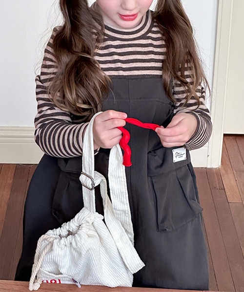 aimoha（アイモハ）の「【aimoha-KIDS-】ジャンスカ（ジャンパースカート・キッズ・ダークグレー・100/90/160/150/140/130/120/110）」の14枚目の写真