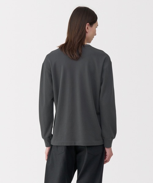 MUJI Labo(ムジラボ)の「〔MUJI Labo〕紳士 昔ながらの製法で編み立てたミニ裏毛クルーネック長袖Tシャツ(Tシャツ/カットソー・メンズ・チャコールグレー/ライトグレー/ブラック・XL/L/M/S)」の12枚目の写真