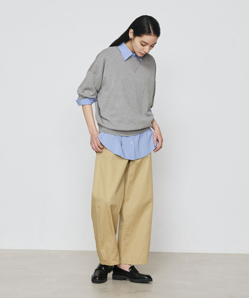 COMME CA（コムサ）の「強撚天竺編 ニットプルオーバー（ニット/セーター・レディース・サックスブルー/トップグレー・FREE）」の6枚目の写真