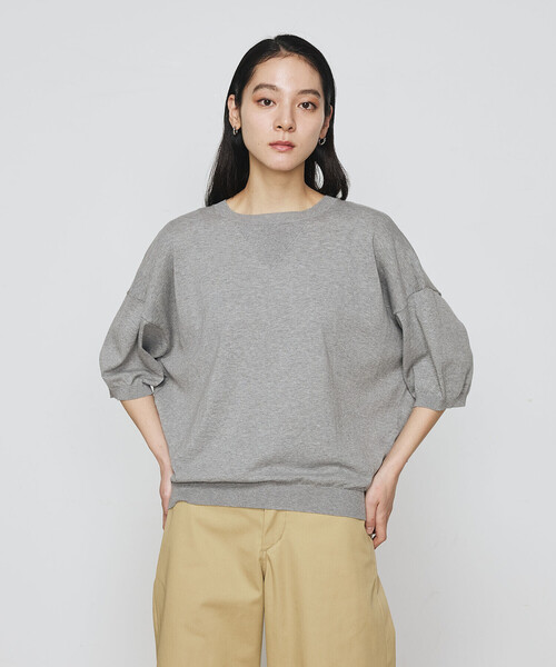COMME CA（コムサ）の「強撚天竺編 ニットプルオーバー（ニット/セーター・レディース・サックスブルー/トップグレー・FREE）」の10枚目の写真