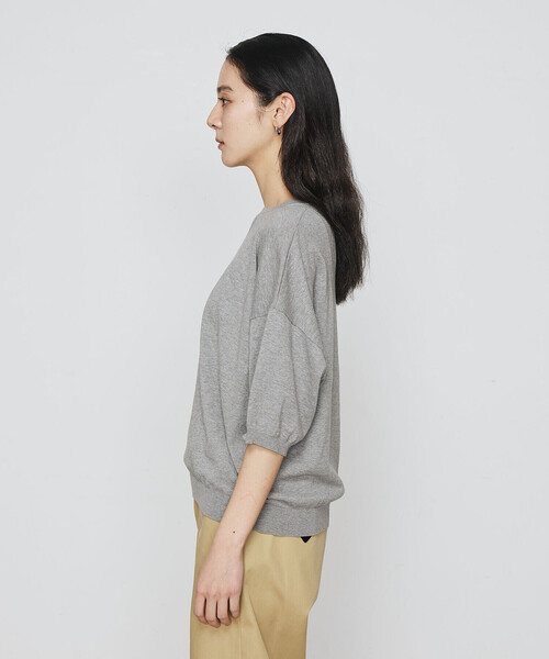 COMME CA（コムサ）の「強撚天竺編 ニットプルオーバー（ニット/セーター・レディース・サックスブルー/トップグレー・FREE）」の17枚目の写真