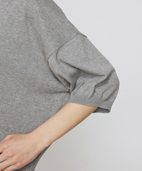 COMME CA（コムサ）の「強撚天竺編 ニットプルオーバー（ニット/セーター・レディース・サックスブルー/トップグレー・FREE）」の20枚目の写真