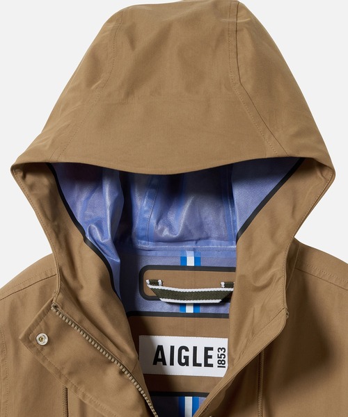 AIGLE(エーグル)の「MTD 防水 透湿 3レイヤー フーデッドコート(マウンテンパーカー・レディース・ダークブルー/キャメル・40/38/36)」の18枚目の写真