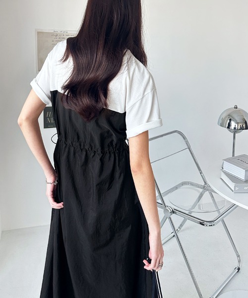 GeeRA(ジーラ)の「【S-XL展開】ハーフジップビスチェドッキングワンピース(ワンピース・レディース・ホワイト系その他/ホワイト系その他2/ホワイト×ブラック・LARGE/X-LARGE/MEDIUM/SMALL)」の8枚目の写真