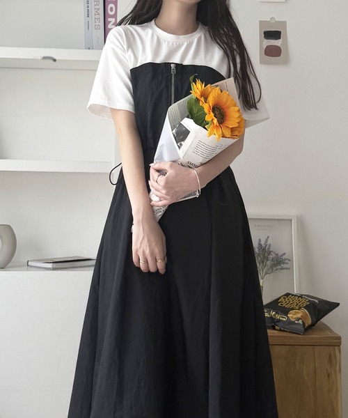 GeeRA(ジーラ)の「【S-XL展開】ハーフジップビスチェドッキングワンピース(ワンピース・レディース・ホワイト系その他/ホワイト系その他2/ホワイト×ブラック・LARGE/X-LARGE/MEDIUM/SMALL)」の22枚目の写真
