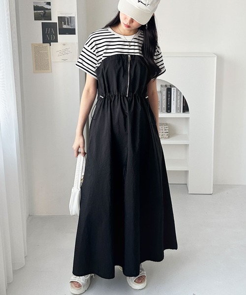 GeeRA(ジーラ)の「【S-XL展開】ハーフジップビスチェドッキングワンピース(ワンピース・レディース・ホワイト系その他/ホワイト系その他2/ホワイト×ブラック・LARGE/X-LARGE/MEDIUM/SMALL)」の16枚目の写真