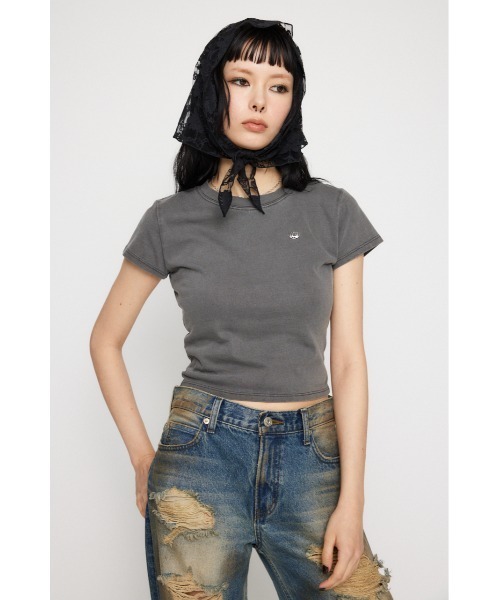 LAGUA GEM Tシャツ　レオパード　マム LAGUA GEM（ラグアジェム）の「LEOPARD LACE トップス（Tシャツ