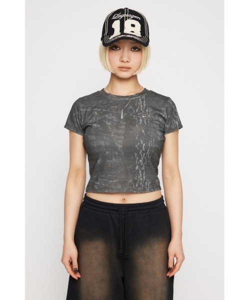 LAGUA GEM Tシャツ　レオパード　マム LAGUA GEM（ラグアジェム）の「LEOPARD LACE トップス（Tシャツ