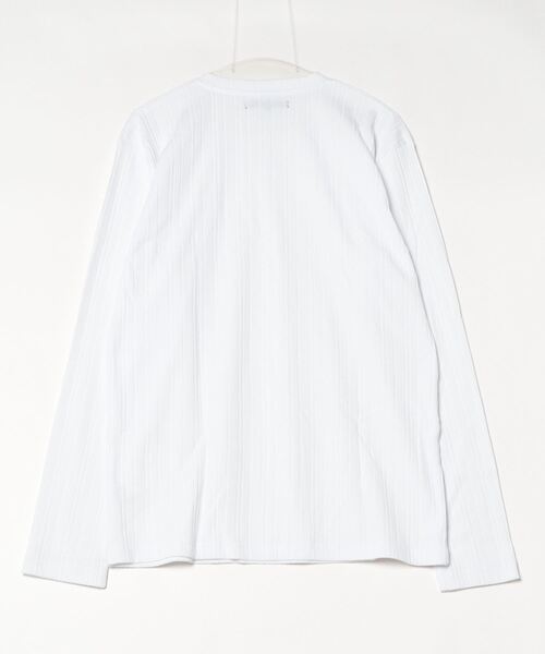 ARCADE(アーケード)の「ランダムテレコ Vネックロングスリーブカットソー(Tシャツ/カットソー・メンズ・ブラック/杢グレー/ホワイト・L/LL/M)」の4枚目の写真