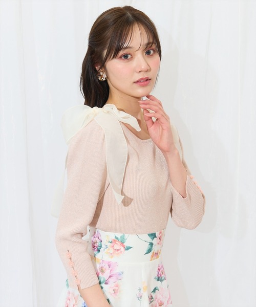 WILLSELECTION（ウィルセレクション）の「ショルダーリボンテレコキャミソール（キャミソール・レディース・ブラック/オフホワイト/ピンク・FREE）」の12枚目の写真