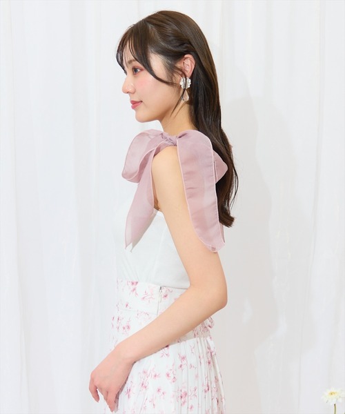 WILLSELECTION（ウィルセレクション）の「ショルダーリボンテレコキャミソール（キャミソール・レディース・ブラック/オフホワイト/ピンク・FREE）」の17枚目の写真