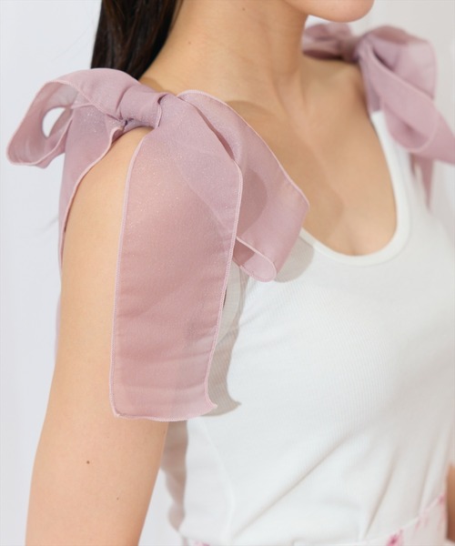 WILLSELECTION（ウィルセレクション）の「ショルダーリボンテレコキャミソール（キャミソール・レディース・ブラック/オフホワイト/ピンク・FREE）」の20枚目の写真