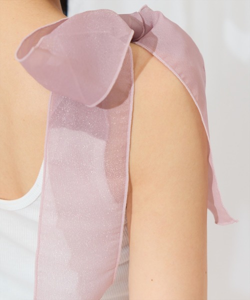 WILLSELECTION（ウィルセレクション）の「ショルダーリボンテレコキャミソール（キャミソール・レディース・ブラック/オフホワイト/ピンク・FREE）」の21枚目の写真