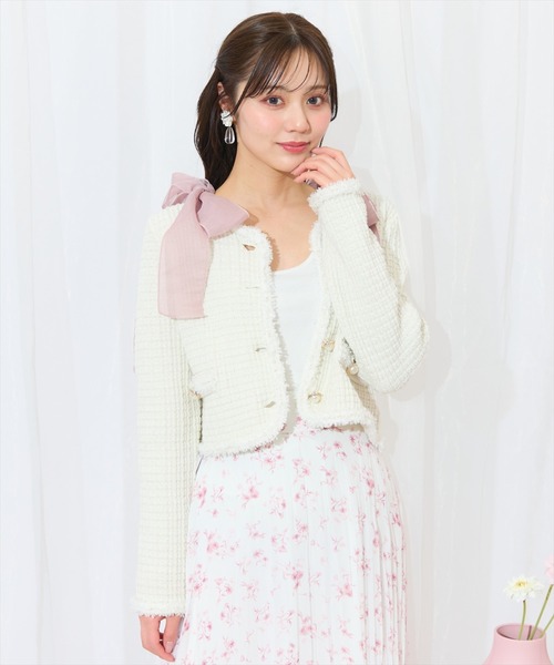 WILLSELECTION（ウィルセレクション）の「ショルダーリボンテレコキャミソール（キャミソール・レディース・ブラック/オフホワイト/ピンク・FREE）」の22枚目の写真