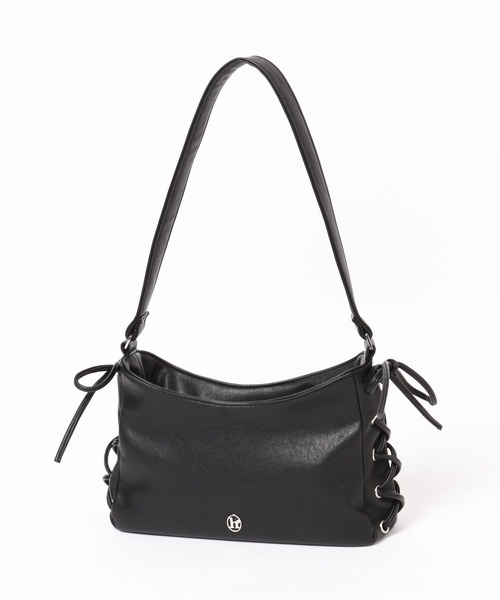 Heather(ヘザー)の「レースアップショルダーBAG 321937(ショルダーバッグ・レディース・ブラック/ブラウン・ONE SIZE)」の7枚目の写真