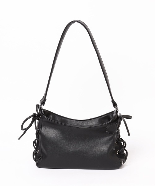 Heather(ヘザー)の「レースアップショルダーBAG 321937(ショルダーバッグ・レディース・ブラック/ブラウン・ONE SIZE)」の9枚目の写真