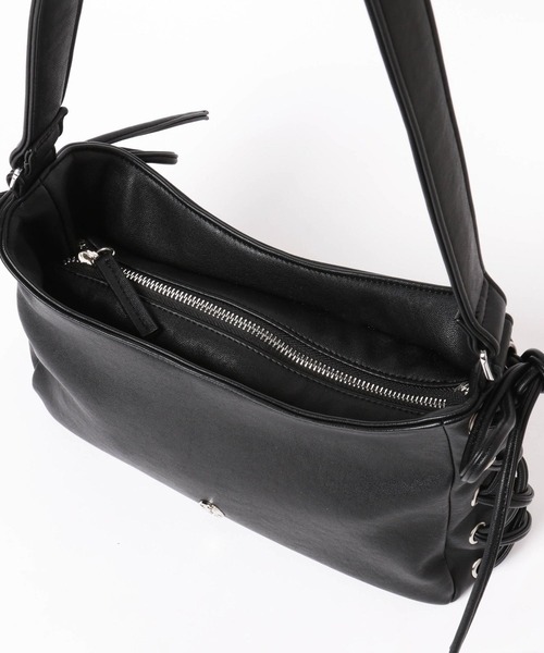 Heather(ヘザー)の「レースアップショルダーBAG 321937(ショルダーバッグ・レディース・ブラック/ブラウン・ONE SIZE)」の12枚目の写真