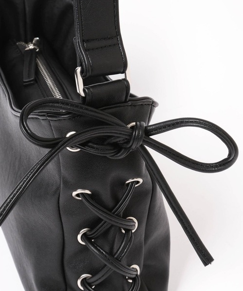 Heather(ヘザー)の「レースアップショルダーBAG 321937(ショルダーバッグ・レディース・ブラック/ブラウン・ONE SIZE)」の14枚目の写真