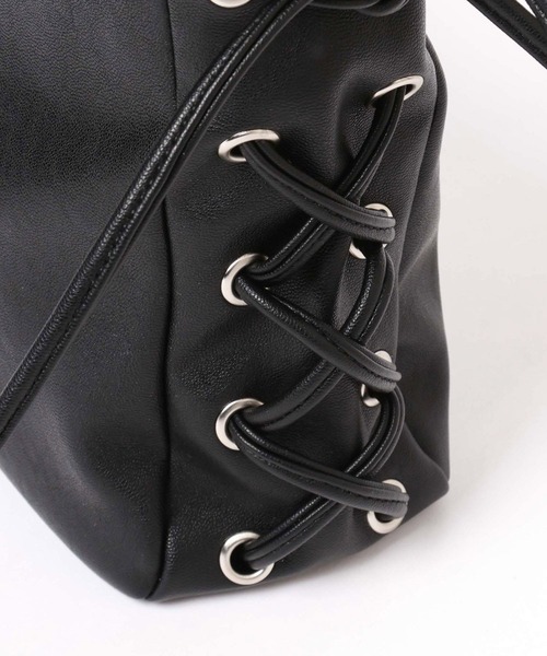 Heather(ヘザー)の「レースアップショルダーBAG 321937(ショルダーバッグ・レディース・ブラック/ブラウン・ONE SIZE)」の15枚目の写真