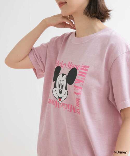 GOOD ROCK SPEED（グッドロックスピード）の「GOOD ROCK SPEED / MICKEY MOUSE / T-SHIRTS（Tシャツ/カットソー・レディース・ホワイト/ライトピンク・MEDIUM）」の6枚目の写真