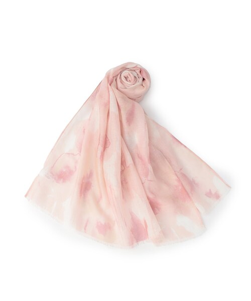 ITS'DEMO（イッツデモ）の「【洗濯可】フラワーデザインストール（ストール/ショール・レディース・ブルー系/グリーン系その他2/ピンク系5・00）」の2枚目の写真