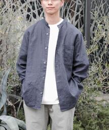 FORK&SPOON　コットンリネンロングスリーブシャツ