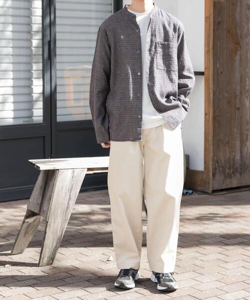 FORK&SPOON(フォークアンドスプーン)の「FORK&SPOON コットンリネンロングスリーブシャツ(シャツ/ブラウス・メンズ・チャコールグレー/ブルー系その他/ストライプ・4/5)」の19枚目の写真