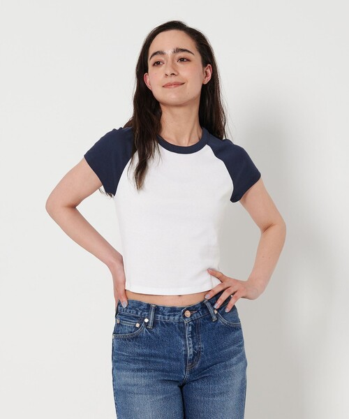 California General Store(California General Store)の「<BELLA+CANVAS> ラグラン ベイビー Tシャツ(Tシャツ/カットソー・レディース・ピンク/ブラック/ネイビー・S/M)」の4枚目の写真