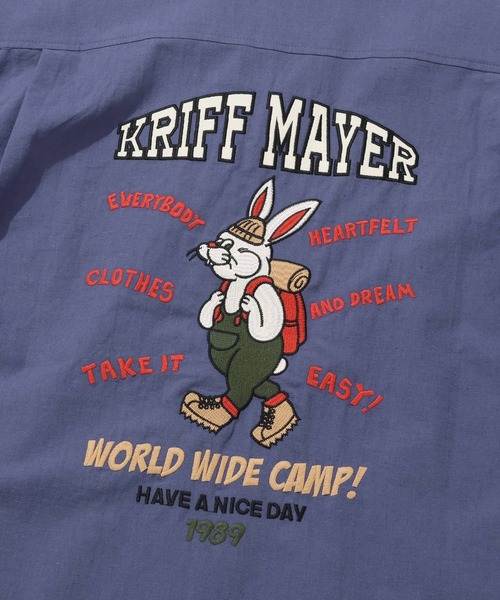 KRIFF MAYER(クリフメイヤー)の「クリフラビット刺繍開襟シャツ(シャツ/ブラウス・メンズ・ブルー/グリーン/ナチュラル/ブラック・MEDIUM/LARGE/X-LARGE)」の12枚目の写真