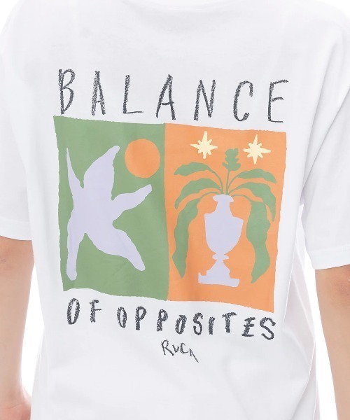 RVCA（ルーカ）の「RVCA レディース BALANCE LOOSE FIT SS TEE Tシャツ 【2025年春夏モデル】/ルーカバックプリント半袖Tシャツ（Tシャツ/カットソー・レディース・ブラック/ホワイト・LARGE/MEDIUM/SMALL）」の6枚目の写真