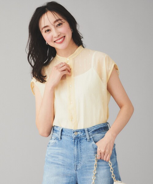 セール】【TICCA】ドットエンブロイダリーフレンチシャツ（シャツ