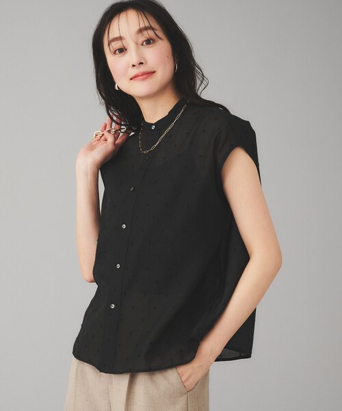 セール】【TICCA】ドットエンブロイダリーフレンチシャツ（シャツ