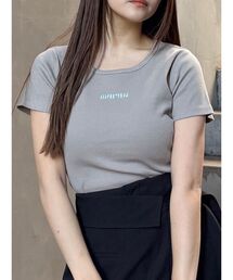 MURUA | テレコロゴクロップドT(Tシャツ/カットソー)