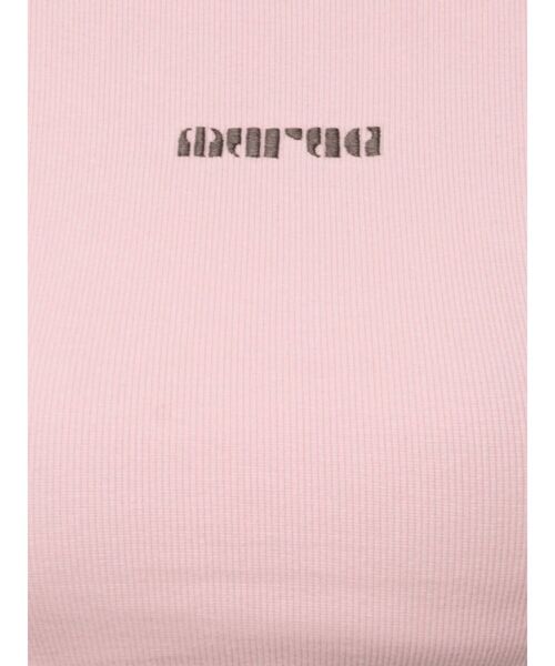 MURUA（ムルーア）の「テレコロゴクロップドT（Tシャツ/カットソー・レディース・ホワイト/ピンク/モカ/ブラック/ブルー・FREE）」の20枚目の写真