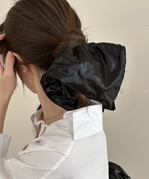 スクエア型 シャイニー ビッグシュシュ cula1143（シュシュ）｜c.u.l