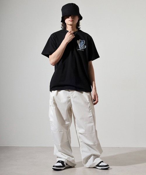 mad effect パッチワークデニムシャツ 再構築 トラニキ パッチワーク風シャツ(M) ネイビー | EDGE OF LINE｜ONLINE STORE