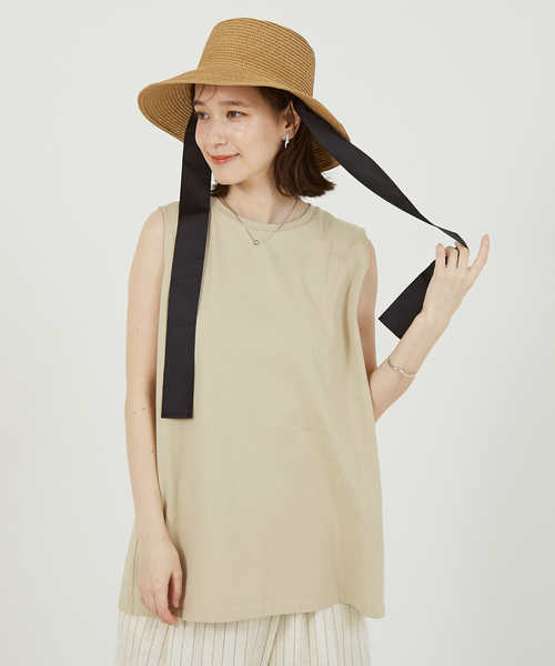 abahouse mavie（アバハウスマヴィ）の「ポークパイリボンハット（ハット・レディース・ブラック/ベージュ・フリー）」の5枚目の写真