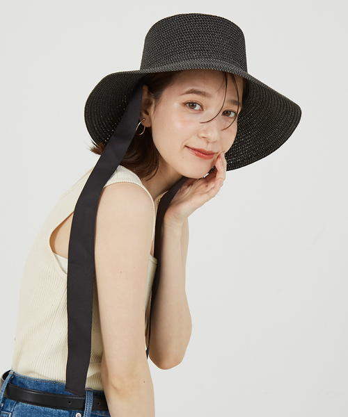 abahouse mavie（アバハウスマヴィ）の「ポークパイリボンハット（ハット・レディース・ブラック/ベージュ・フリー）」の13枚目の写真