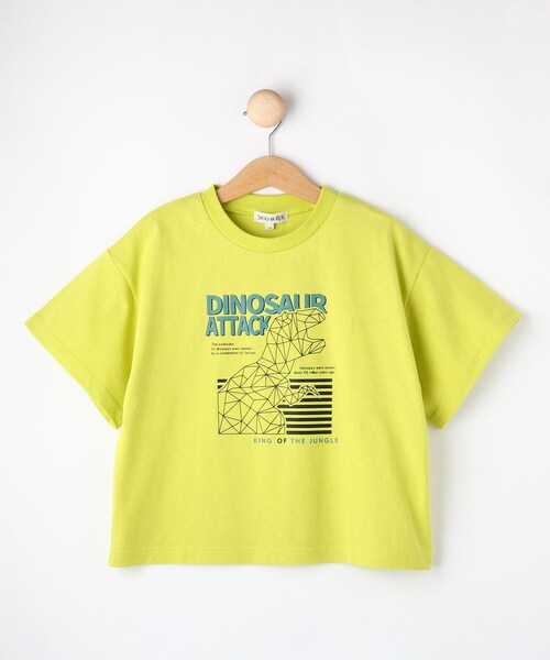 SHOO・LA・RUE(シューラルー)の「【100-120cm】BOYプリントTシャツ(Tシャツ/カットソー・キッズ・スモーキーグリーン系/ブルー系その他/オフホワイト・11/10/12)」の1枚目の写真