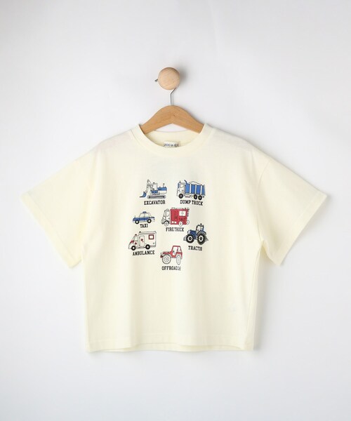 SHOO・LA・RUE(シューラルー)の「【100-120cm】BOYプリントTシャツ(Tシャツ/カットソー・キッズ・スモーキーグリーン系/ブルー系その他/オフホワイト・11/10/12)」の2枚目の写真