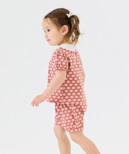モイモルン　セットアップ ストライプジャガード7分丈セットアップ | おしゃれな子供服