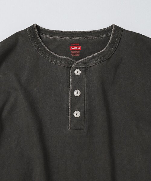 Healthknit（ヘルスニット）の「Healthknit / ヘルスニット 別注 ヘンリーネックTシャツ（Tシャツ/カットソー・メンズ・ブラック系その他/アイボリー/ホワイト/チョコ/ピンク系その他・SMALL/MEDIUM/LARGE/X-LARGE）」の8枚目の写真