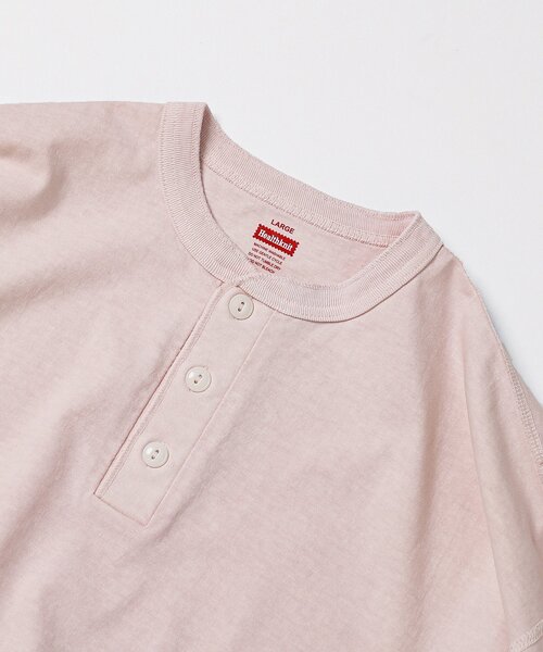 Healthknit（ヘルスニット）の「Healthknit / ヘルスニット 別注 ヘンリーネックTシャツ（Tシャツ/カットソー・メンズ・ブラック系その他/アイボリー/ホワイト/チョコ/ピンク系その他・SMALL/MEDIUM/LARGE/X-LARGE）」の12枚目の写真