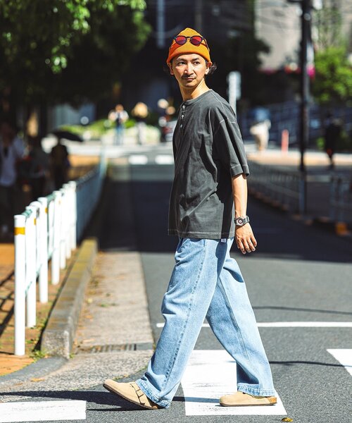 Healthknit（ヘルスニット）の「Healthknit / ヘルスニット 別注 ヘンリーネックTシャツ（Tシャツ/カットソー・メンズ・ブラック系その他/アイボリー/ホワイト/チョコ/ピンク系その他・SMALL/MEDIUM/LARGE/X-LARGE）」の17枚目の写真