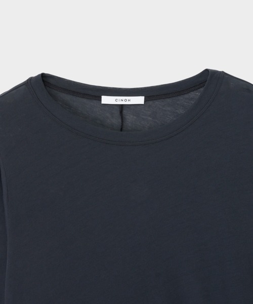 CINOH(チノ)の「SHEFドルマンロングスリーブTシャツ(Tシャツ/カットソー・レディース・チャコールグレー/ホワイト/その他/サックスブルー・38/36)」の5枚目の写真