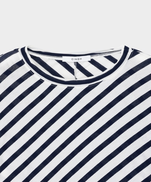 CINOH(チノ)の「SHEFドルマンロングスリーブTシャツ(Tシャツ/カットソー・レディース・チャコールグレー/ホワイト/その他/サックスブルー・38/36)」の7枚目の写真